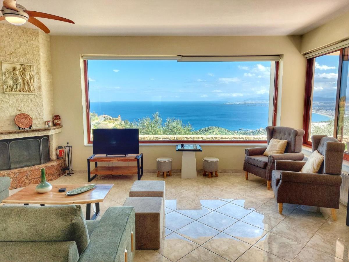 Villa Balcony, Cozy Villa With Amazing View Rodhia  Екстер'єр фото
