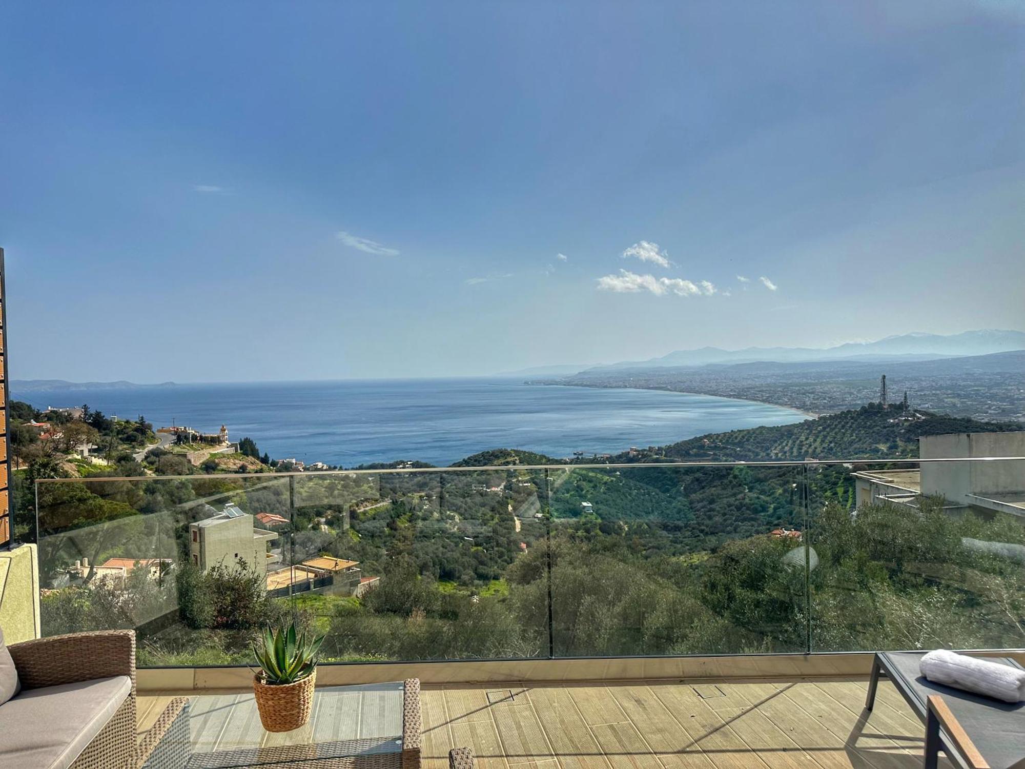 Villa Balcony, Cozy Villa With Amazing View Rodhia  Екстер'єр фото