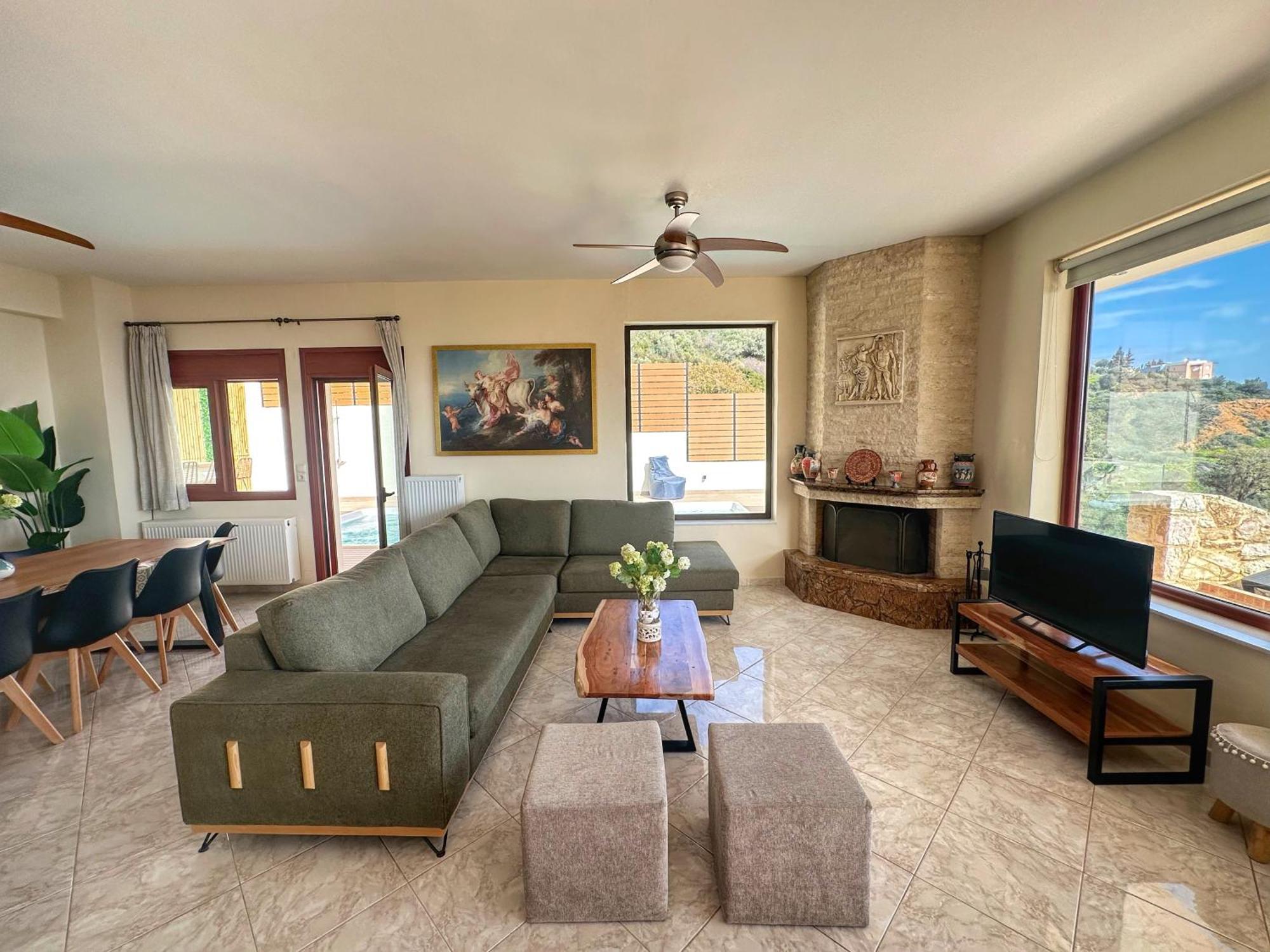 Villa Balcony, Cozy Villa With Amazing View Rodhia  Екстер'єр фото