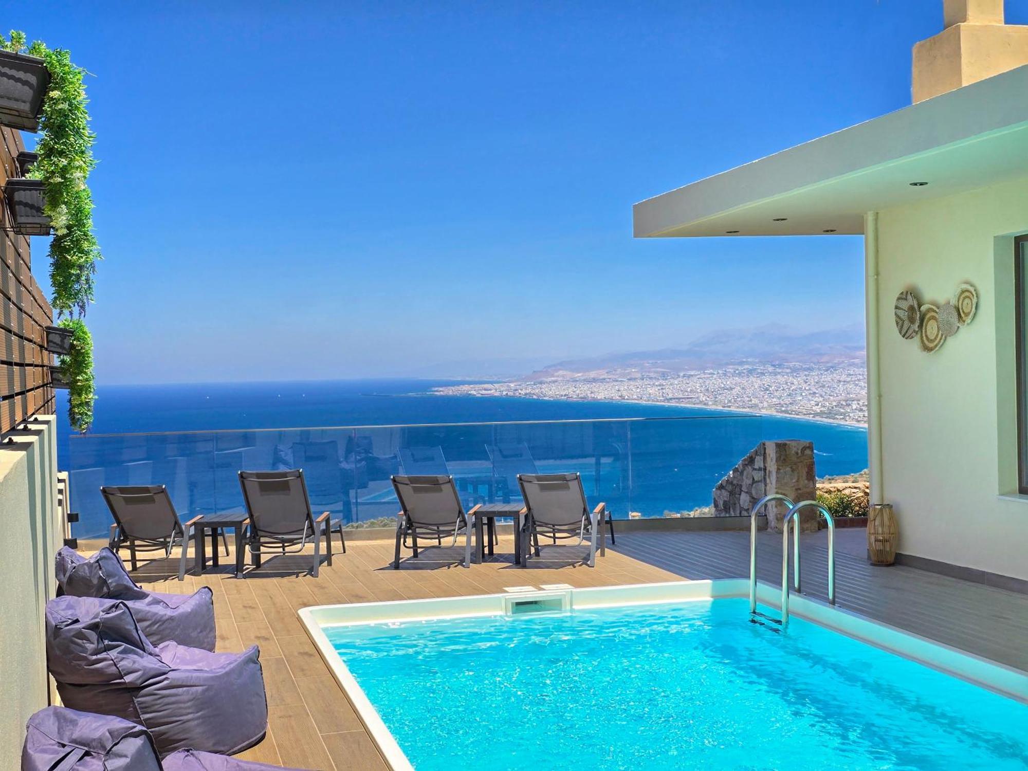 Villa Balcony, Cozy Villa With Amazing View Rodhia  Екстер'єр фото
