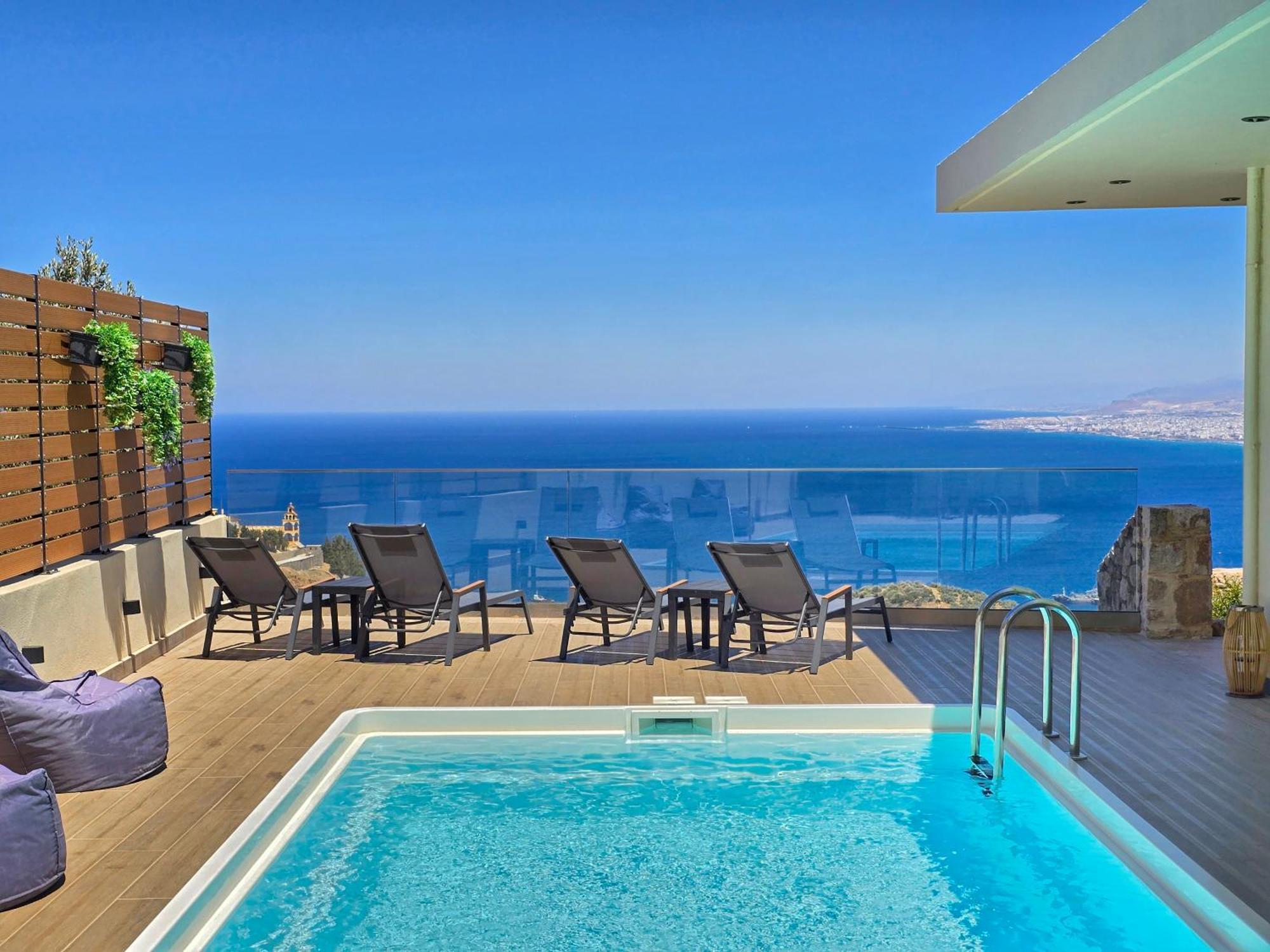 Villa Balcony, Cozy Villa With Amazing View Rodhia  Екстер'єр фото