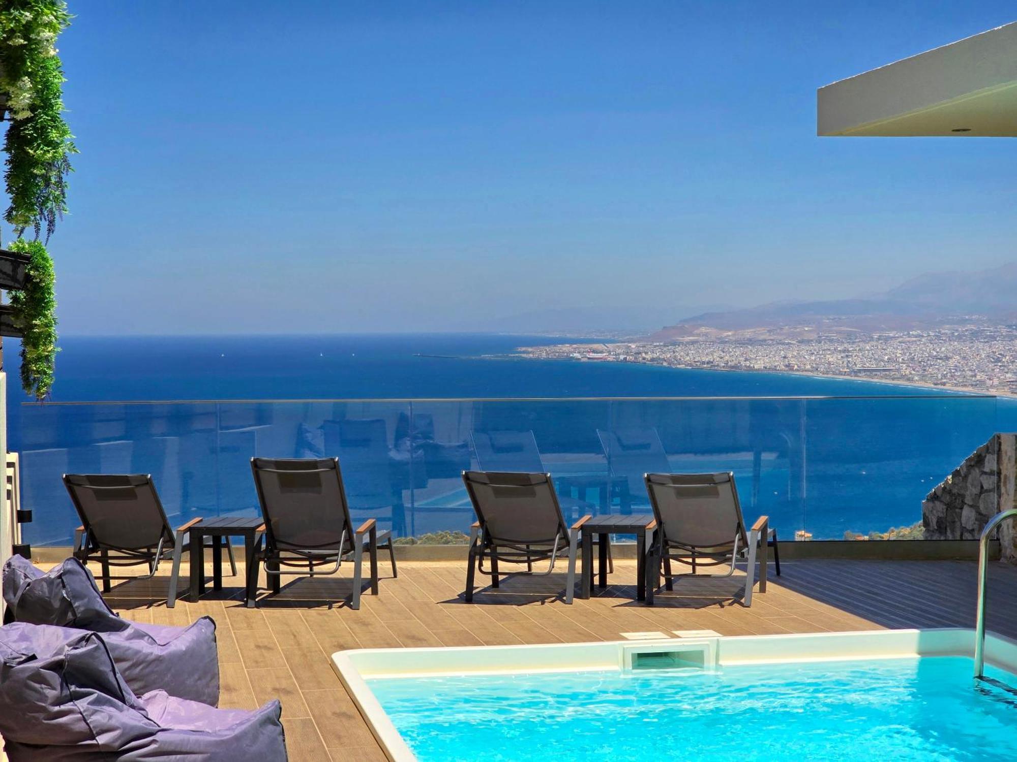 Villa Balcony, Cozy Villa With Amazing View Rodhia  Екстер'єр фото